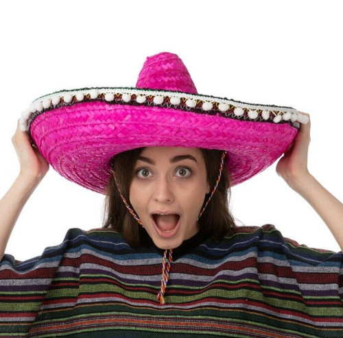 Pink sombrero hat - fancy, dress