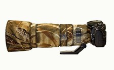 Nikon 200 500mm f5.6 VR Neoprene Protezione Obiettivo Mimetico Cover Canna /