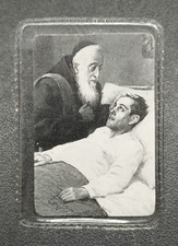 Santino San Leopoldo Mandic con Reliquia Ex Indumentis - 38 x 55 mm