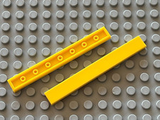 2 x LEGO Yellow Tile 1x8 ref