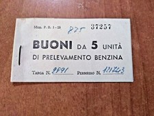 AMGOT blocchetto BUONI DA 5 UNITA' DI PRELEVAMENTO BENZINA