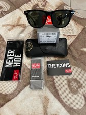 Ray-Ban Wayfarer RB2140 901 54-18 Occhiali da Sole - Nero/Verde