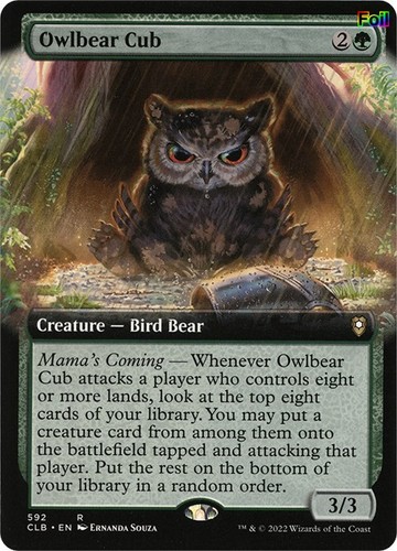 Foil owlbear cub - owlbear, (extended