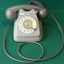 Telefono Sip Vintage anni 70 80 Grigio a disco rotella senza spina