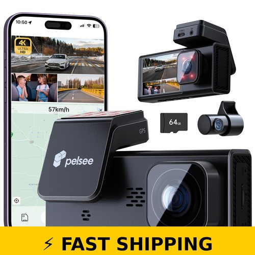 Pelsee dash cam anteriore - 4k,