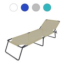 Lettino pieghevole prendisole senza tettuccio schienale reclinabile sdraio mare