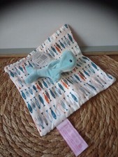 Doudou plat baleine poissons