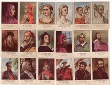 FIGURINE CARTONATE ITALIANI ILLUSTRI EDIZIONI GALLO SERIE  COMPLETA -ANNI 30