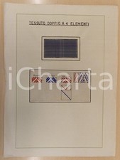 1939 BERGAMO Angelo GALIGNANI Studi campionari tessili Tessuto doppio 4 elementi