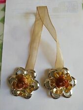 CALAMITA  FERMA-TENDA FIORE MAGNETICO CON NASTRO CURTAIN TIEBACK 30 CM