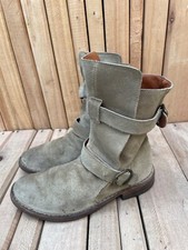 Fiorentini Baker Eternity Suede Buckle Green Women's Boots 36 / USA 6