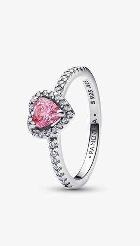 Anello cuore rilievo rosa - rilievo,