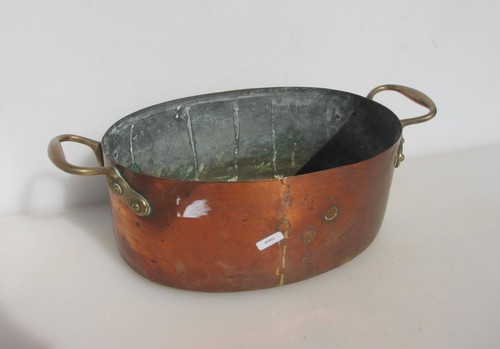 Antique copper pan fish - antique,