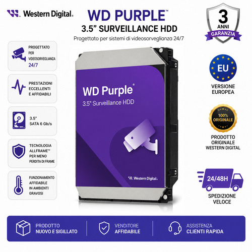 Purple 4tb hdd interno - wd,