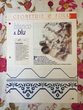 Schema punto croce Ricamo Geometrie e folk greca bordure asciugamani lettere