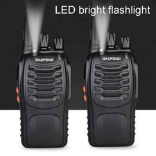 2x BAOFENG RADIO BF-888S UHF WALKIE TALKIES 400-470MHz RICETRASMITTENTE 2 PEZZI