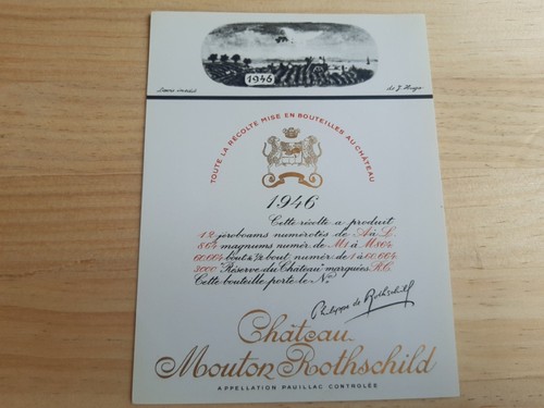 étiquette vin chateau - , mouton