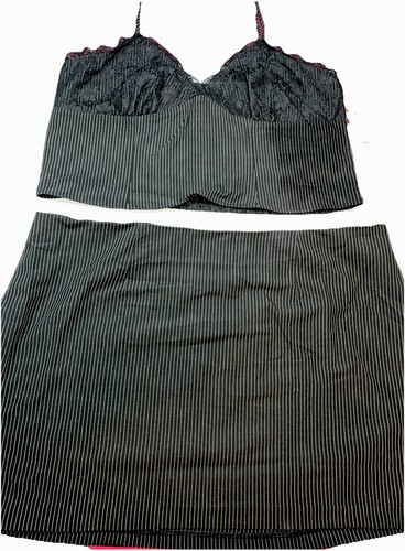 Set top gonna nero bianco - set,
