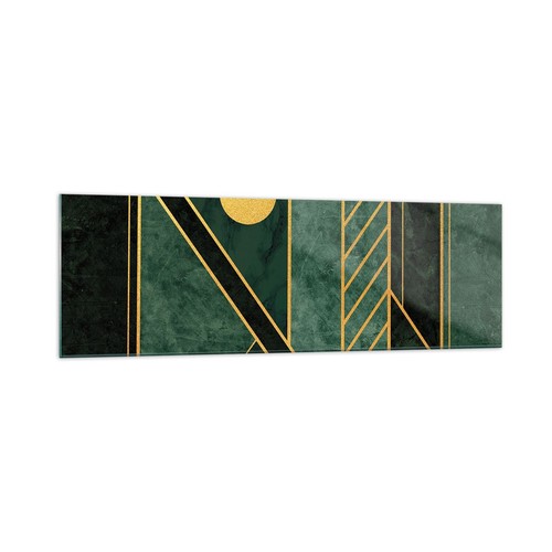 Quadro vetro 160x50cm verde - quadro,