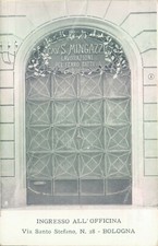ac29 cartolina bologna citta' negozio mingazzi lavorazione ferro battuto