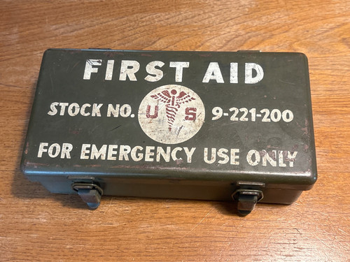 Army first aid metal box - us,