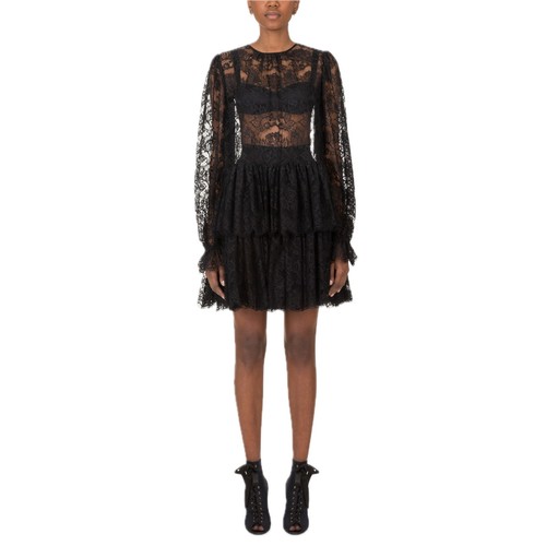 Abito corto pizzo con - pizzo,