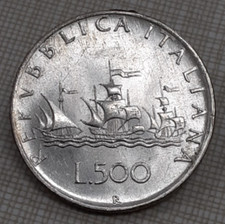 Moneta Argento 1959 Italia 500
