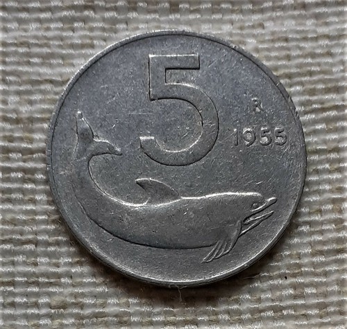 Moneta lire 1955 - moneta, 5