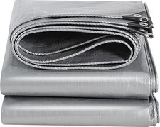 Telone Impermeabile per Esterno 2.5X4M Telo Occhiellato Rinforzato in PE 160G/M²