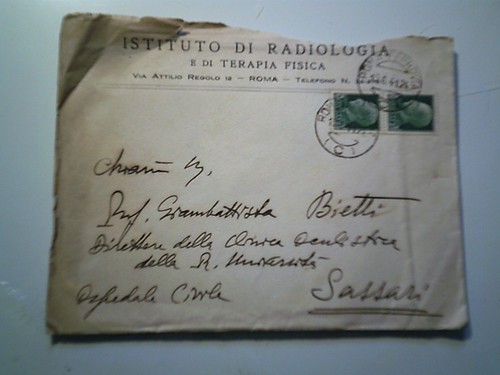 Busta viaggiata istituto - busta,