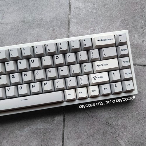 Set tastiere pbt grigio bianco - set,