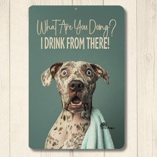 Insegna bagno cane leopardo