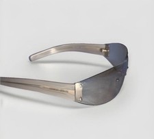 Occhiali da sole Georgio Armani vintage y2k anni 2000 smerigliato bianco grigio argento tinto