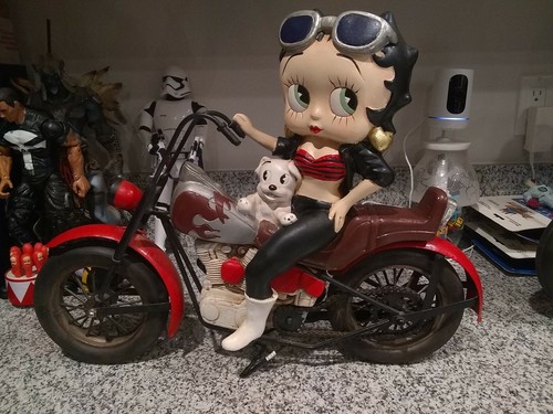 Betty boop with motorcycle - with,