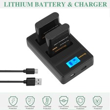 2x Batteria 2600mAh per Nikon EN-EL23 Coolpix P600 S810c B700 P900s P610s+Caricabatterie