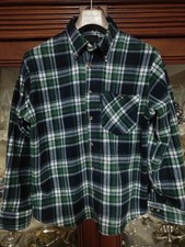 Camicia M verde blu bianca