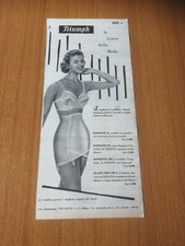 1957 TRIUMPH INTIMO DONNA REGGISENO BUSTINO RONDETTE VINTAGE AD PUBBLICITA