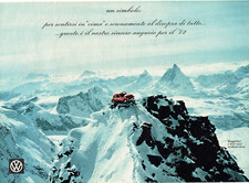 MAGGIOLINO VOLKSWAGEN MONTE ROSA PUBBLICITA ANNO 1972 ANNI 70 ADVERTISING