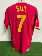 MAGLIA SPAIN SPAGNA RAUL NO MATCH WORN ISSUED SHIRT JERSEY SIGNED COA