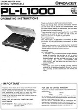 Pioneer l1000 giradischi - pioneer,