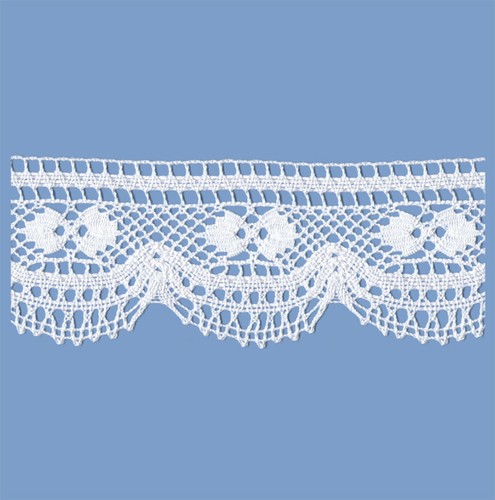 Merletto cotone bianco - mm,
