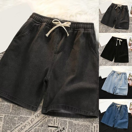 Pantaloncini jeans larghi uomo
