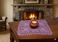 Tappetino per candele lilla