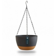 Vaso tondo Fioriera Plastica Beton Bowl da appendere in Giardino e Terrazzo 24cm