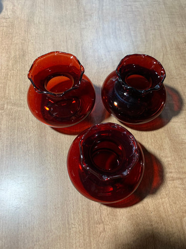 Lotto vasi vetro rosso - di,