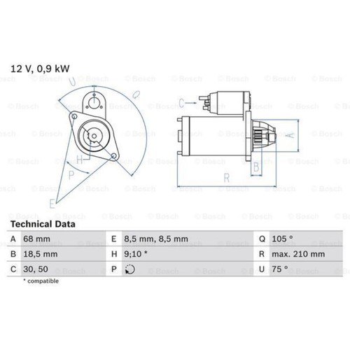 Bosch motorino avviamento - motorino,