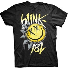 Blink-182 T-Shirt Big Smile Arrows Uomo Con Licenza Ufficiale Nero Pop Punk Merch