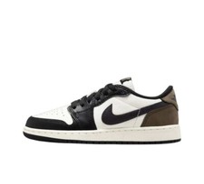 Nike Air Jordan 1 Retro Low OG Dark Mocha bianco nero CZ0858-102 GS taglia 4 anni-7 anni