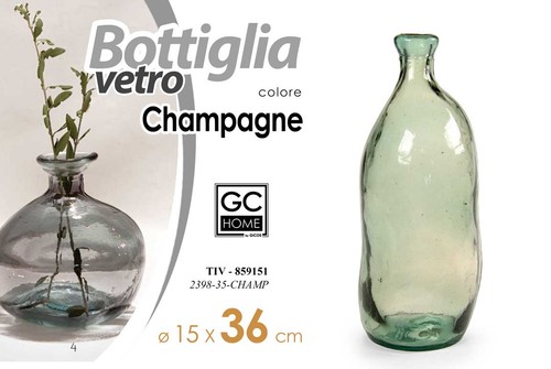 Vaso arredo bottiglia - vaso,