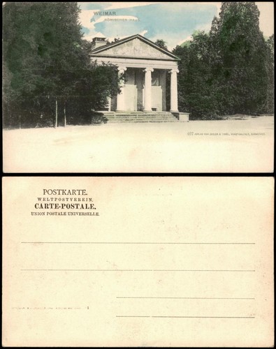 Cartolina weimar casa romana - weimar,